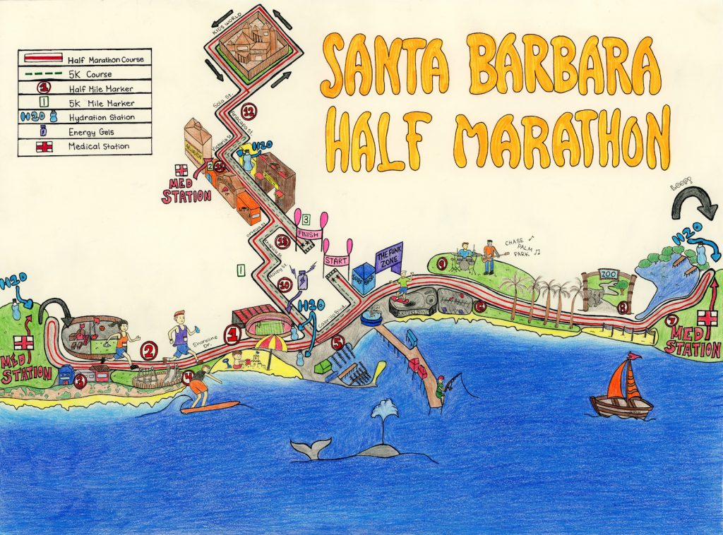 Event Art & Merchandise Santa Barbara Half Marathon & 5K November 3