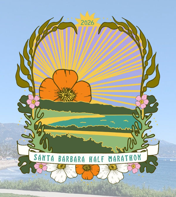 Santa Barbara Half Marathon Art Medal
